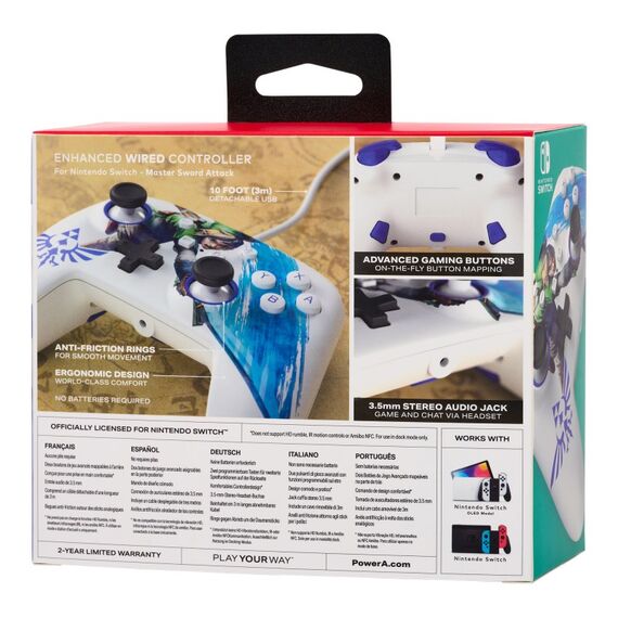 PowerA 1526548-01 Gaming-Controller Blau, Weiß USB Gamepad Analog Nintendo Switch, 10 image