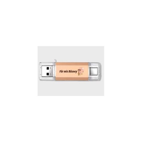 Swissmeme USB-Stick 16 GB USB Typ-C Rosa-Goldfarben