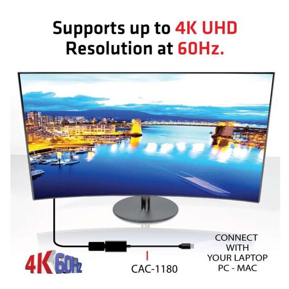 CLUB3D Mini DisplayPort 1.4 auf HDMI 2.0b HDR Aktiver Adapter, 3 image