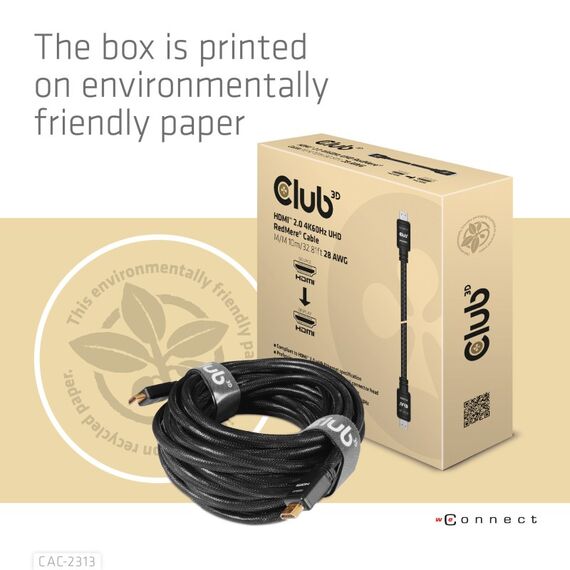 CLUB3D HDMI 2.0 4K60Hz RedMere Kabel 10 meter, 8 image
