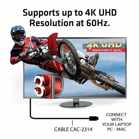 CLUB3D HDMI 2.0 4K60Hz UHD RedMere Kabel 15 meter, 3 image
