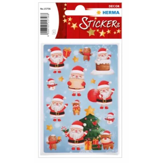 HERMA Santa Claus Dekorativer Aufkleber Papier Mehrfarbig Permanent 45 Stück(e)