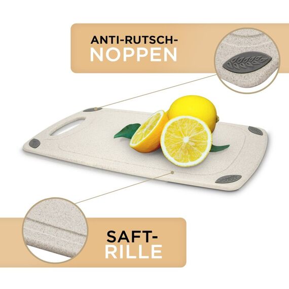 Exitoso 15798 Küchen-Schneidebrett Rechteckig Polypropylen Beige, 3 image
