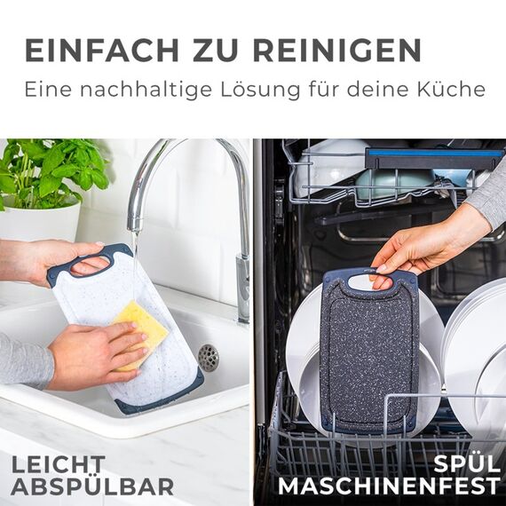 Exitoso 15804 Küchen-Schneidebrett Rechteckig Kunststoff Marmorfarbe, Weiß, 3 image
