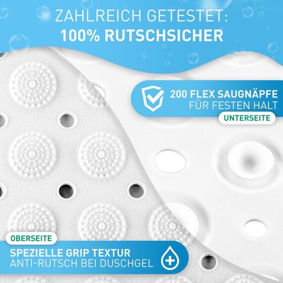 Flipline 15827 Rutschfeste/r Badematte & Aufkleber Rutschfeste Duschmatte Weiß, 2 image