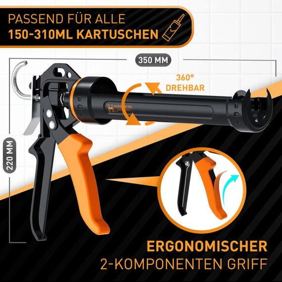 HARDTWERK 15877 Dichtstoffpistole Patronenkartuschenpresse, 5 image