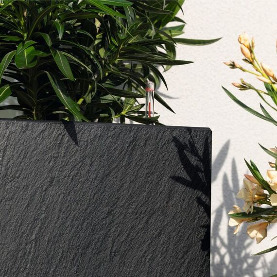 LECHUZA CANTO Slatestone 30 high Drinnen/Draußen Topfpflanzer Freistehend Kunststoff Dunkles Grau, 4 image