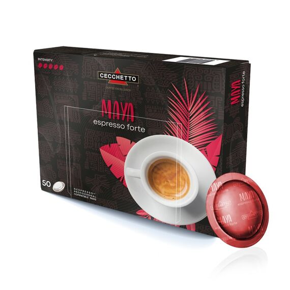 CECCHETTO Maya Espresso Forte Kaffeekapsel Dunkle Röstung 50 Stück(e)