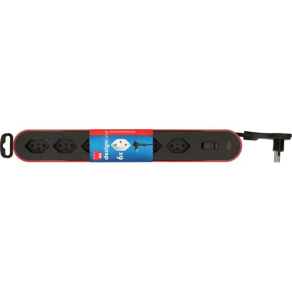 Max Hauri AG 160032 Verlängerungskabel 2,2 m 6 AC-Ausgänge Drinnen Schwarz, Rot, 3 image