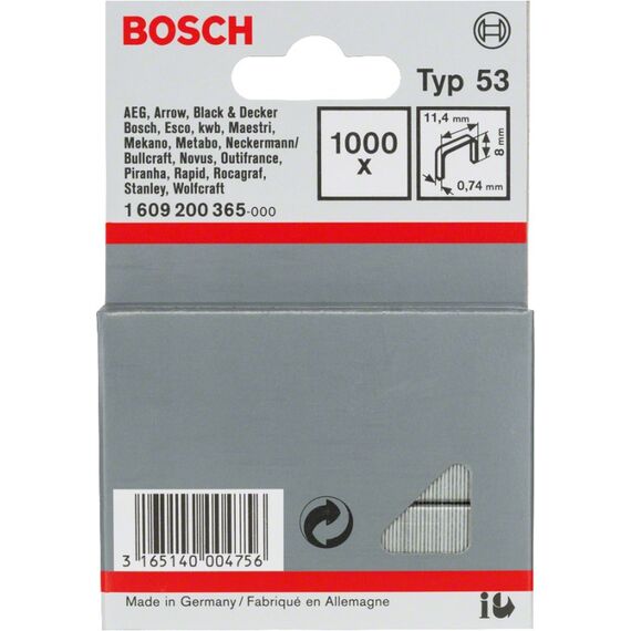 Bosch 1 609 200 365 Heftklammer Klammerpack 1000 Heftklammern