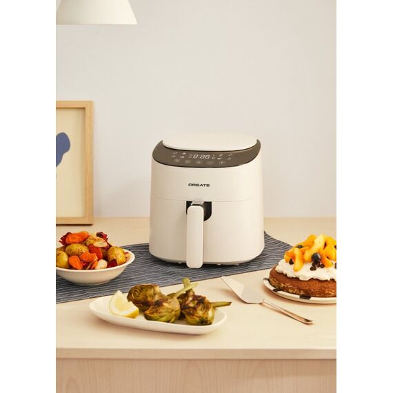 CREATE Pro Compact Einzelbild 3,5 l Eigenständig 1300 W Heißluftfritteuse Weiß, Farbe: Weiß