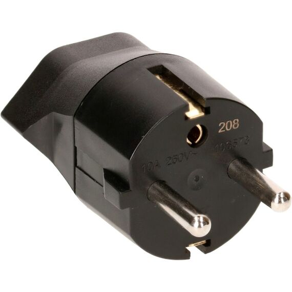 Max Hauri AG 163655 Netzstecker-Adapter Typ C (Euro-Stecker) T13 Schwarz, 4 image
