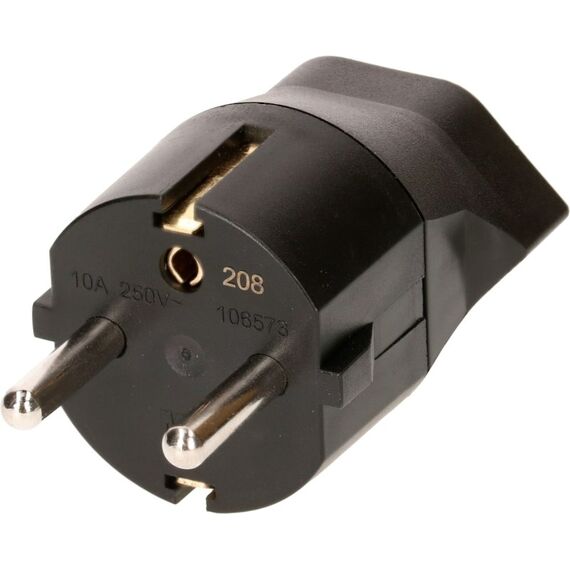 Max Hauri AG 163655 Netzstecker-Adapter Typ C (Euro-Stecker) T13 Schwarz, 5 image