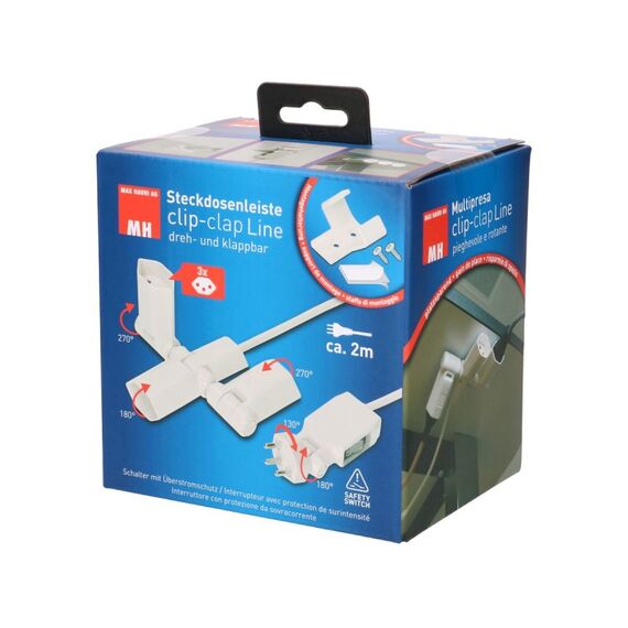 Max Hauri AG 166305 Verlängerungskabel 2 m 3 AC-Ausgänge Drinnen Weiß, Farbe: Weiß, Länge: 2 m, 6 image