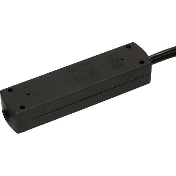 Max Hauri AG 167098 Verlängerungskabel 2 m 5 AC-Ausgänge Drinnen Schwarz, 2 image