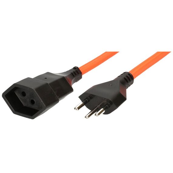 MaxTex 168157 Stromkabel Orange 3 m T12 T13, Farbe: Orange, Länge: 3 m, 2 image
