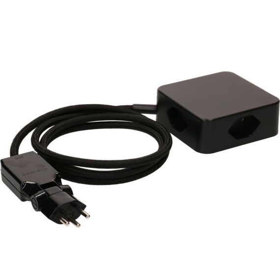 MaxTex Cube Verlängerungskabel 2 m 4 AC-Ausgänge Drinnen Schwarz, Farbe: Schwarz, Länge: 2 m, 3 image