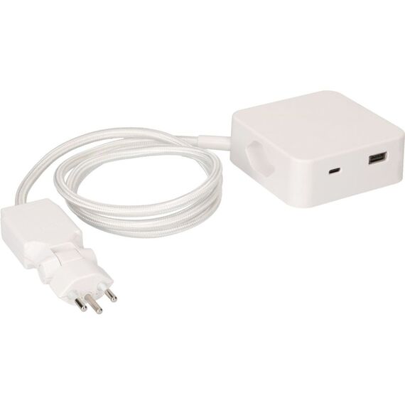 MaxTex Cube Verlängerungskabel 2 m 3 AC-Ausgänge Drinnen Weiß, Farbe: Weiß, 3 image