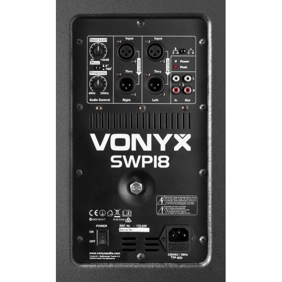 Vonyx SWP18 Schwarz Aktiver Subwoofer 1200 W, 3 image