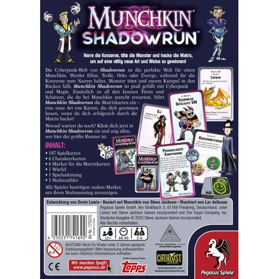 Pegasus Munchkin Shadowrun 90 min Kartenspiel Familie, 4 image