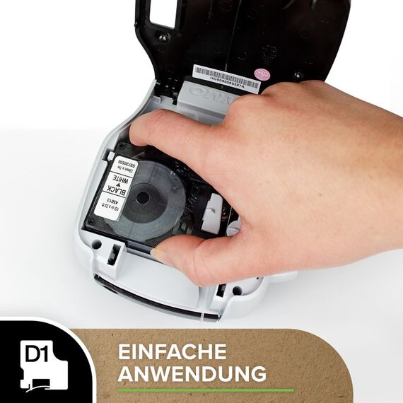 DYMO Original D1-Etikettenband | schwarz auf transparent | 12 mm x 7 m | selbstklebendes Schriftband | für LabelManager-Beschriftungsgerät, 8 image