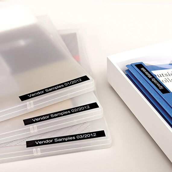 DYMO Original D1-Etikettenband | weiß auf schwarz | 12 mm x 7 m | selbstklebendes Schriftband | für LabelManager-Beschriftungsgerät, 5 image