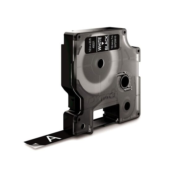 DYMO Original D1-Etikettenband | weiß auf schwarz | 12 mm x 7 m | selbstklebendes Schriftband | für LabelManager-Beschriftungsgerät, 7 image