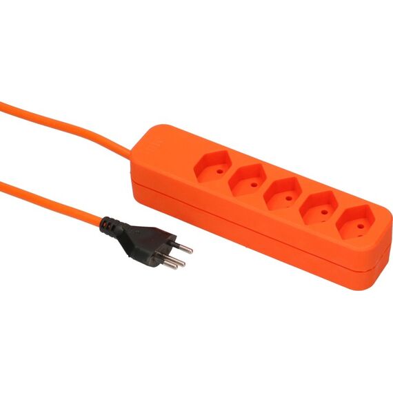 Max Hauri AG 172091 Verlängerungskabel 2,5 m 5 AC-Ausgänge Drinnen Orange, 3 image