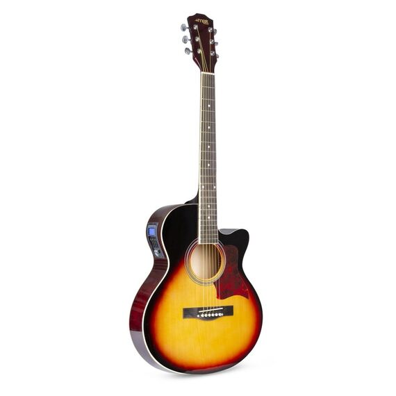 MAX Music 173.174 Gitarre Akustikgitarre Jumbo Schwarz, Braun, 9 image