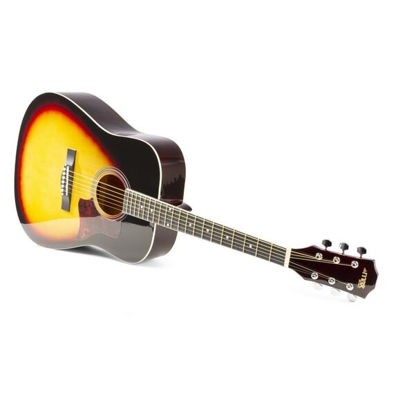 MAX Music 173.216 Gitarre Akustikgitarre Dreadnought 6 Saiten Schwarz, Orange, Farbe: Schwarz, Orange, 8 image