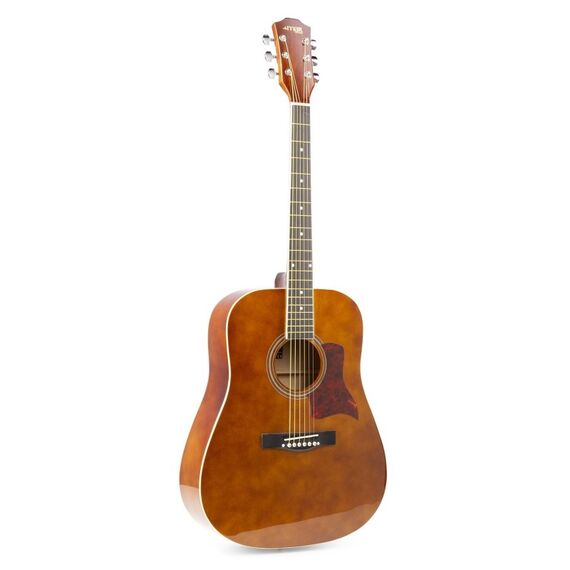 MAX Music 173.218 Gitarre Akustikgitarre Dreadnought 6 Saiten Braun, Farbe: Braun, 10 image