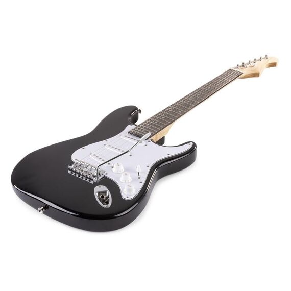 MAX Music GigKit E-Gitarre Stratocaster 6 Saiten Schwarz, Weiß, 9 image
