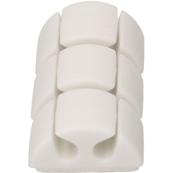 Max Hauri AG DOUBLE STOP Set 6x weiss Kabelmanagement
