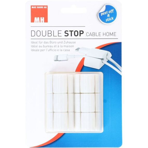 Max Hauri AG DOUBLE STOP Set 6x weiss Kabelmanagement, 6 image