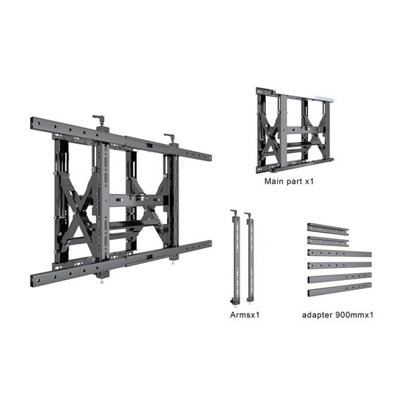 Multibrackets 1749 Halterung für Schilderdisplays 2,41 m (95") Schwarz, 3 image
