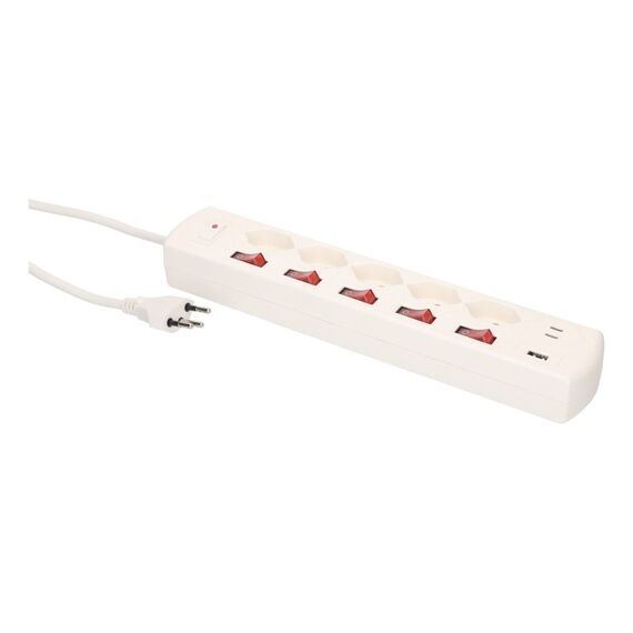 Max Hauri AG Steckdosenleiste Multi-Switch 5x Typ 13 2xUSB-C 1xUSB-A PD 20W ws, 3 image