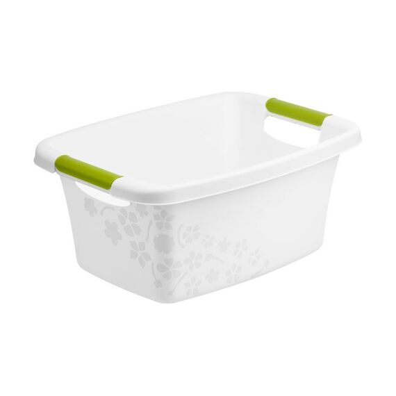 Rotho Flowers Wäschekorb 12 l Rechteckig Polypropylen (PP) Weiß