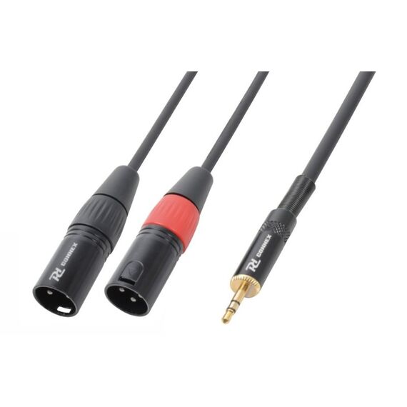 PD-Connex CX70-3 Audio-Kabel 3 m 2 x XLR (3-pin) 3.5mm Schwarz