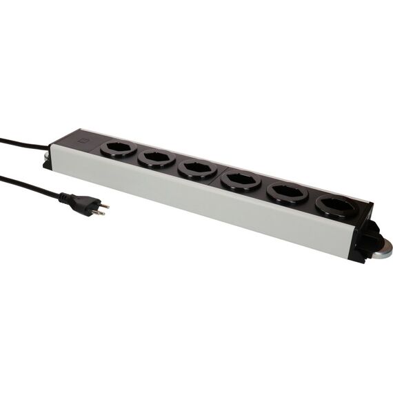 Max Hauri AG 176740 Verlängerungskabel 3 m 6 AC-Ausgänge Drinnen Grau, Schwarz, 3 image
