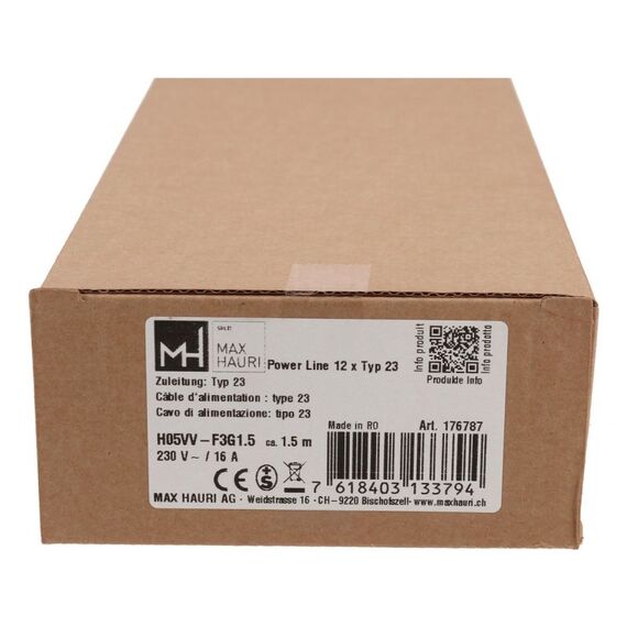 Max Hauri AG Steckdosenleiste Power Line 12x Typ 23 grau/schwarz 1.5m, 5 image