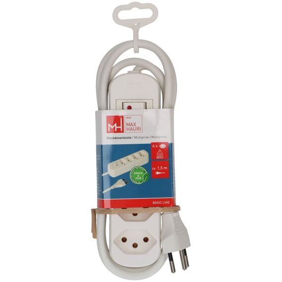 Max Hauri AG Steckdosenleiste Basic Line 4x Typ 13 ws Schalter 1.5m Green+Fair, 5 image