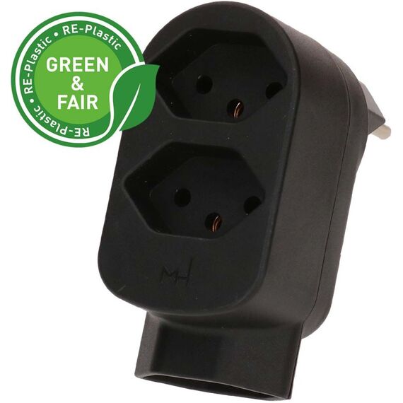 Max Hauri AG Basic Line Steckdosenleiste 4x Typ 13 sw Schalter 1.5m Green+Fair, Farbe: Schwarz, 3 image