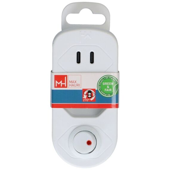 Max Hauri AG Basic Line Steckdosenleiste 4x Typ 13 sw Schalter 1.5m Green+Fair, Farbe: Weiß