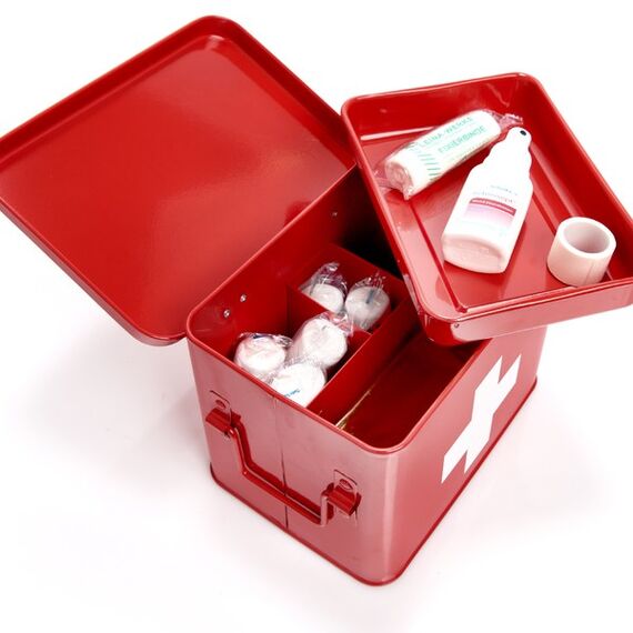 Zeller Present Medizinbox, Metall, rot, 3 image