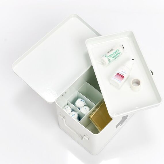 Zeller Present 18119 Aufbewahrungsbox Rechteckig Metall Grau, Weiß, Farbe: Grau, Weiß, 3 image