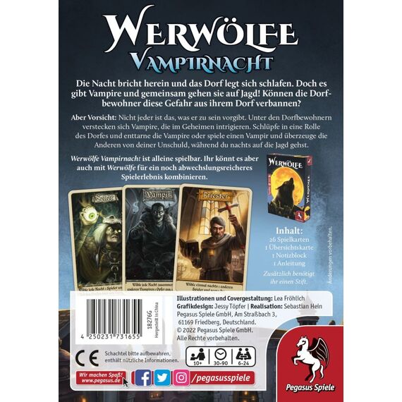 Pegasus 18276G Brettspiel Werwölfe - Vampirnacht Kartenspiel, 4 image