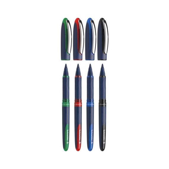 Schneider Schreibgeräte One Business Anklippbarer versenkbarer Stift Schwarz, Blau, Grün, Rot 4 Stück(e)