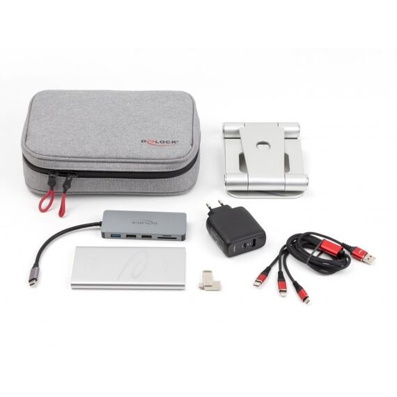 DeLOCK Travel Kit V Tablet Edition - Dockingstation / Powerbank / 3 in 1 Ladekabel / Halterung / USB Speicherstick, 2 image