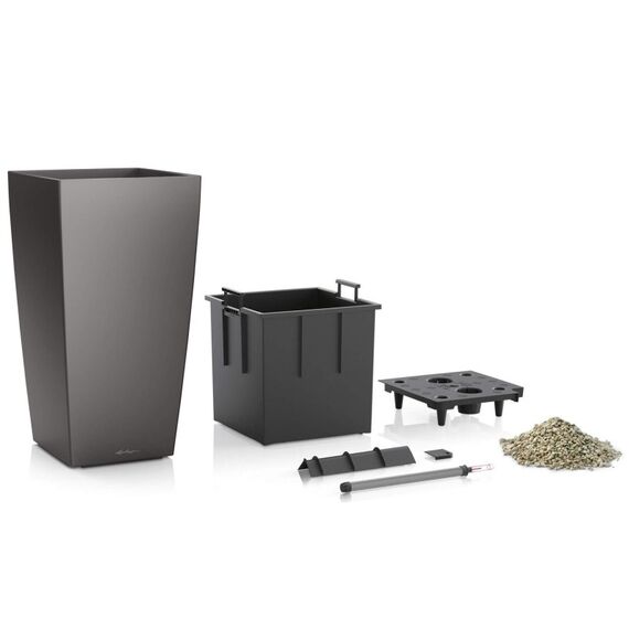 LECHUZA Cubico 22 Drinnen Tischübertopf Freistehend Polypropylen (PP) Weiß, Farbe: Weiß