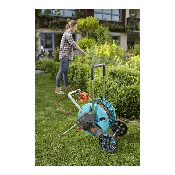 Gardena AquaRoll M Easy Wagenrolle Manuell Schwarz, Blau, Edelstahl, 2 image